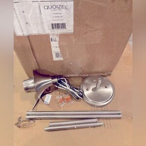 Quoizel Brushed Nickel Lighting Fixture Pendant Lighting kit with Extensions